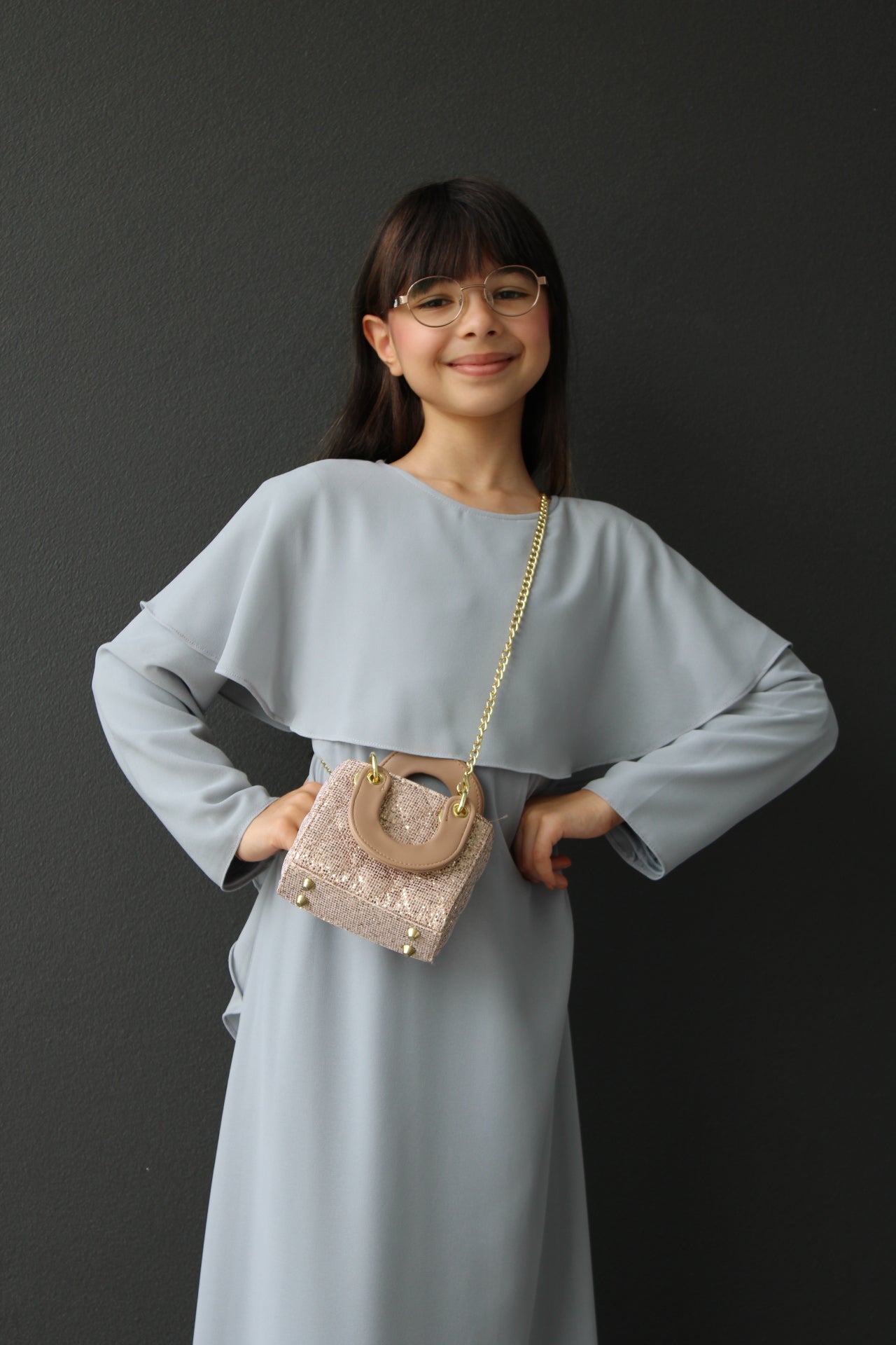 Anneliese Modest Girls Chiffon Dress set